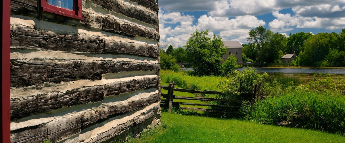 Lang Grist Mill Pond at Pioneer Village on the Indian River Ontario from Milburn House