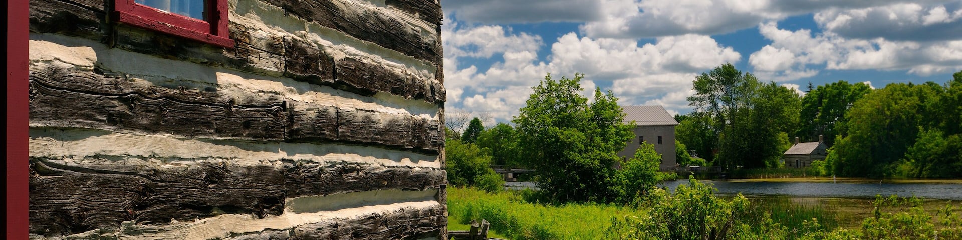 Lang Grist Mill Pond at Pioneer Village on the Indian River Ontario from Milburn House