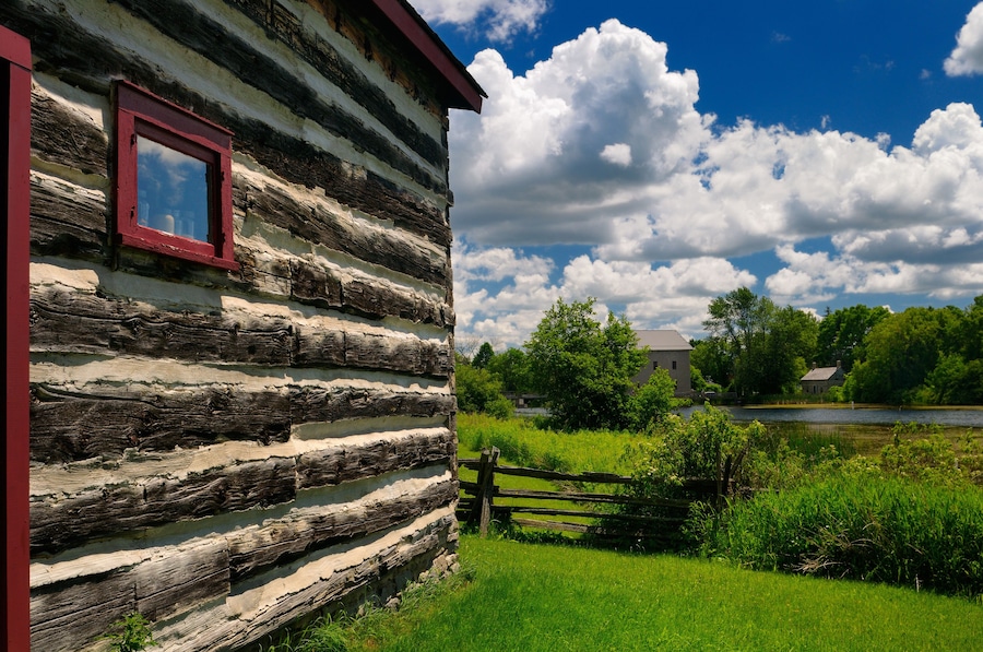 Lang Grist Mill Pond at Pioneer Village on the Indian River Ontario from Milburn House
