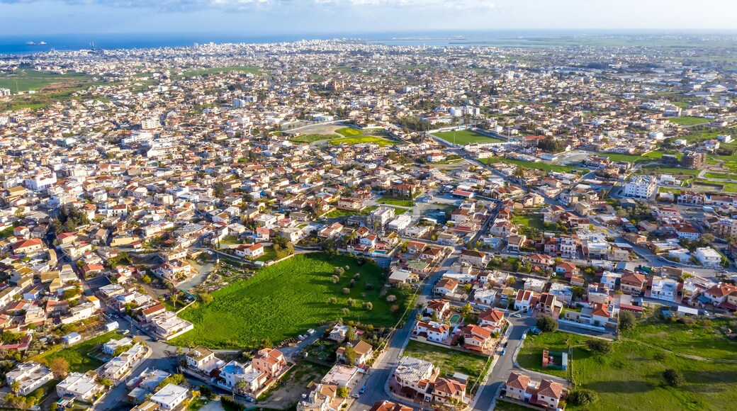 Aerial view of Aradippou village. Larnaca District, Cyprus