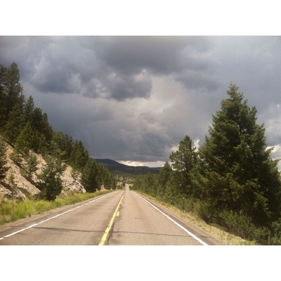 Beautiful drive up a mountain pass