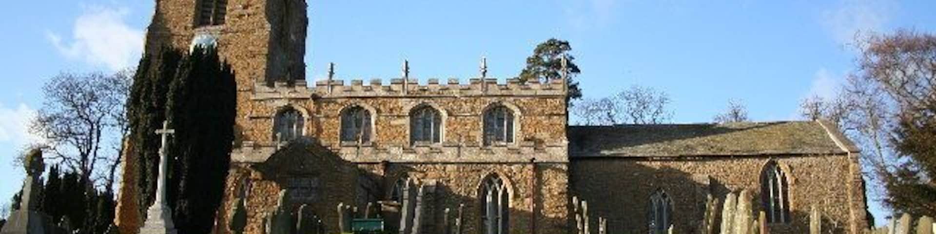 All Saints' church, Tealby, Lincs. All Saints' church looks down on most of Tealby from the top of the hill. Norman tower with Perpendicular top, Early English and Decorated arcades, the chancel is by James Fowler in 1872.