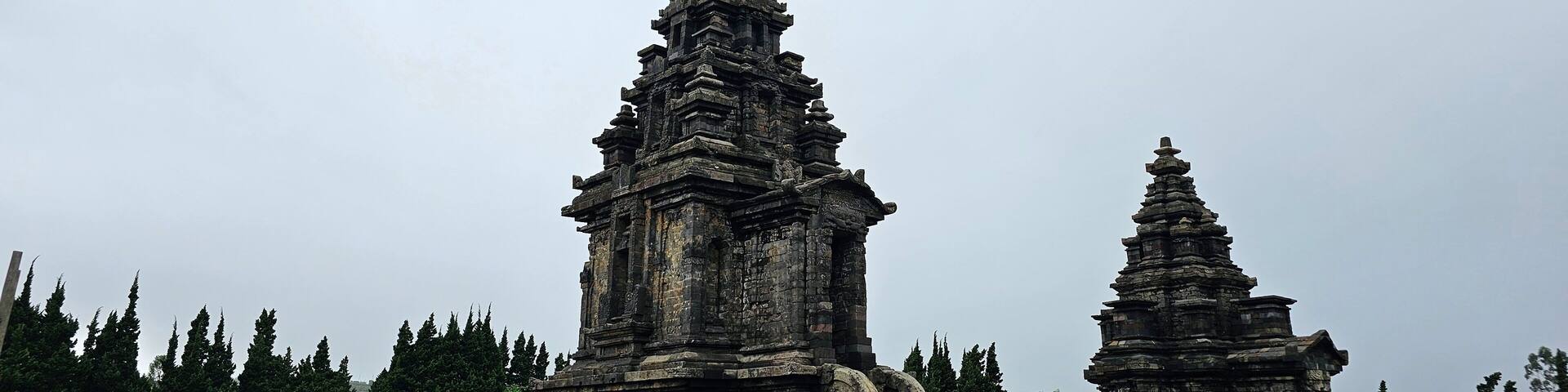 Dieng, Banjarnegara Indonesia - December 28, 2024:The Arjuna Temple is in Dieng Kulon, Banjarnegara, Central Java. It's an old Hindu temple from the time of the ancient Mataram Kingdom.