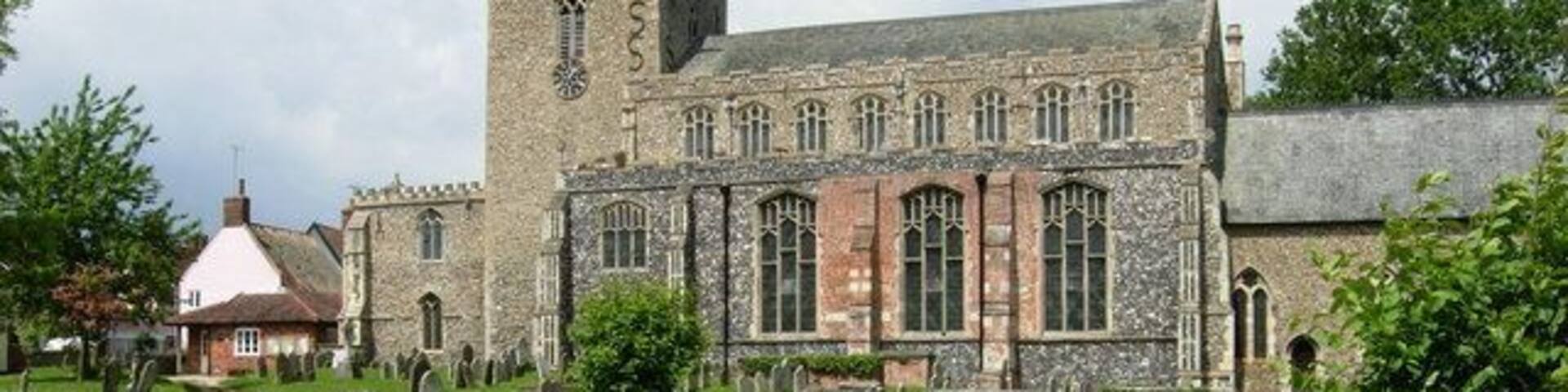Debenham Church. Debenham is an ancient place, mentioned in the Domesday Book and it is said the Saxon kings of East Anglia sometimes held their court here. The church is dedicated to St Mary.
