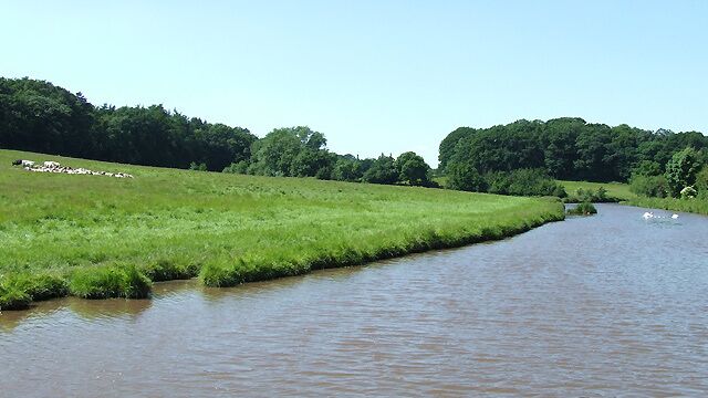 The Coventry Canal near Mancetter, Warwickshire This is section of the canal bypassing Mancetter was the last that James Brindley constructed before being sacked by the company, which had run out of money on reaching Atherstone (about another half a mile ahead) in 1771.
