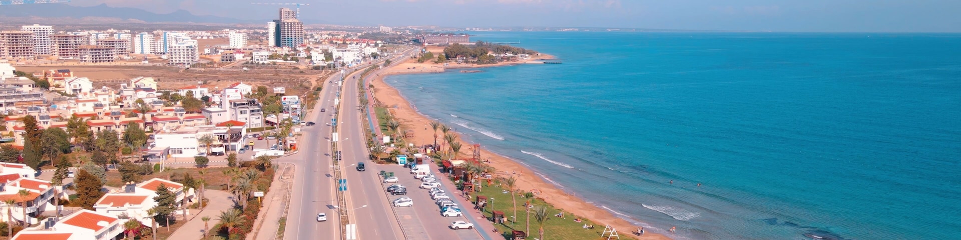 Coastline of Long Beach İskele in North Cyprus