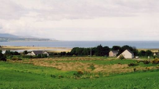 Skelbo Street Looking north across the small settlement of Skelbo Street towards the mouth of Loch Fleet and the shoreline leading to Golspie.