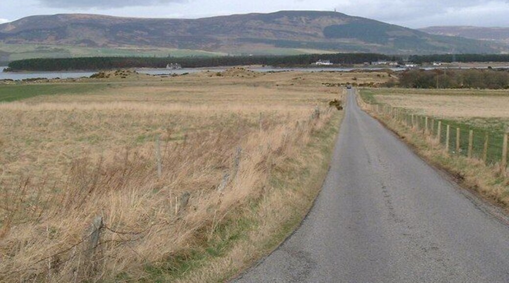 Ben Bhraggie from Embo View across Loch Fleet with Ben Bhraggie in Background