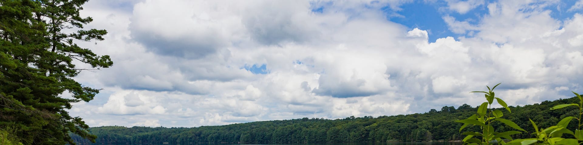 Clouds reflected in the Aspetuck Resevoir, Fairfield County, Connecticut.