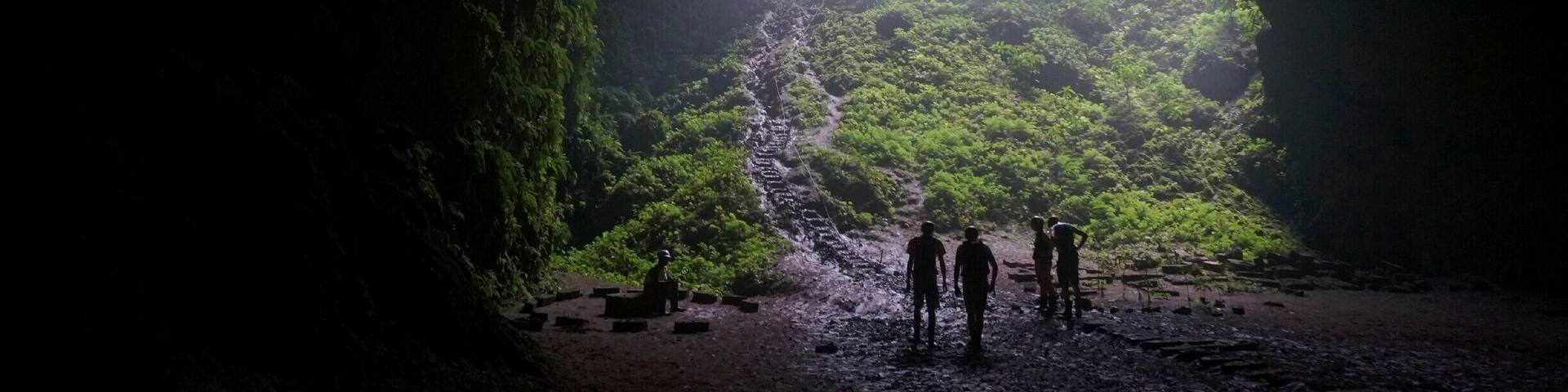 Inside the amazing (and massive!) Jomblang Cave.