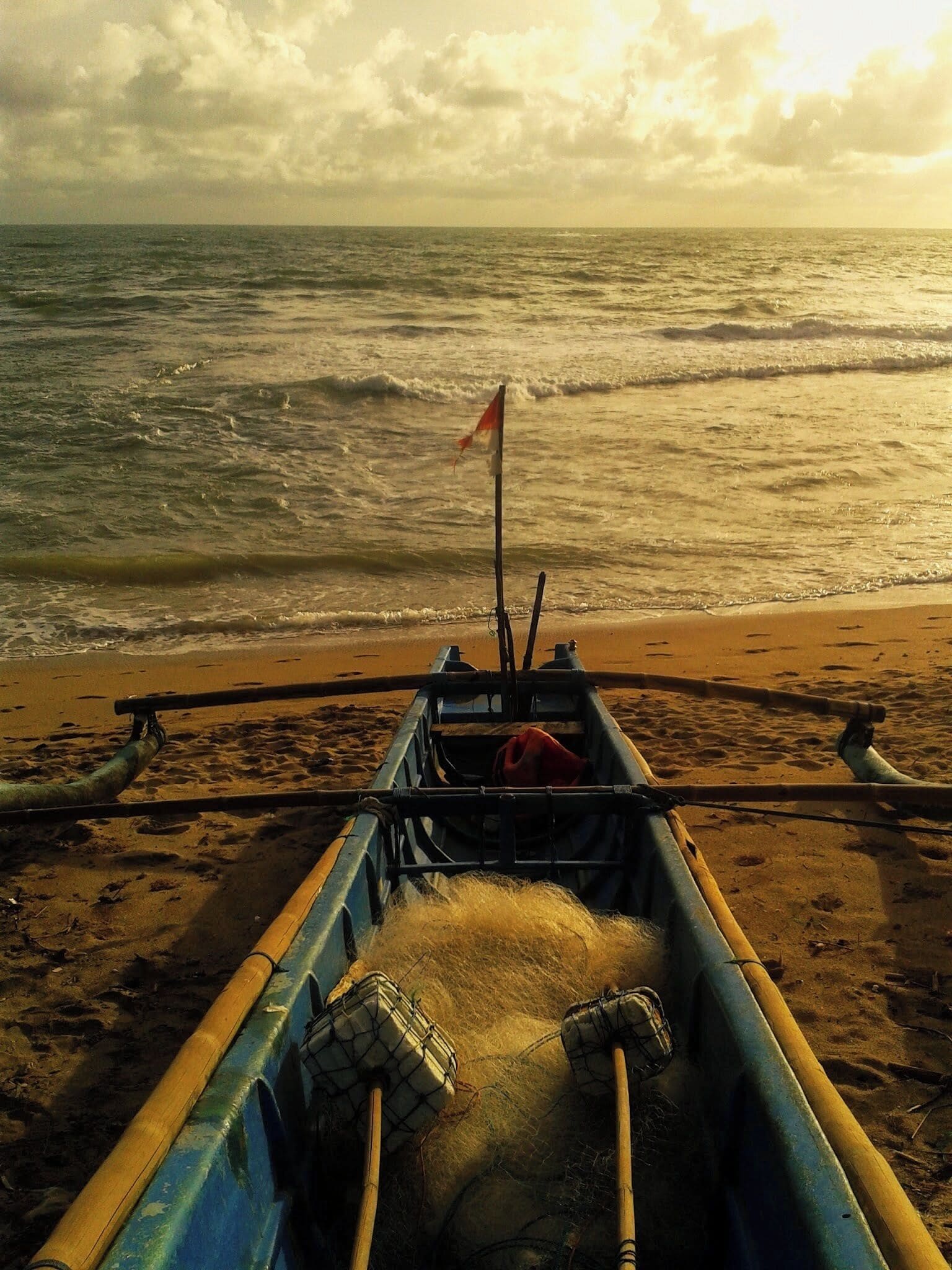 Fisherman's boat at Siung Beach. January 2015.