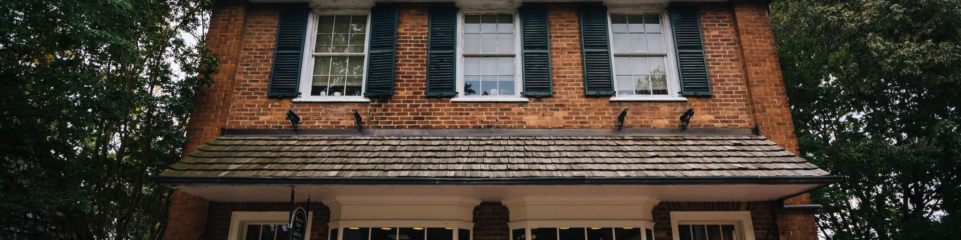 Old houses in the Old Salem Historic District, in downtown Winst