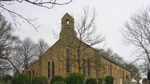 Parish church of St John the Evangelist, Chopwell, Tyne and Wear, seen from the southwest
