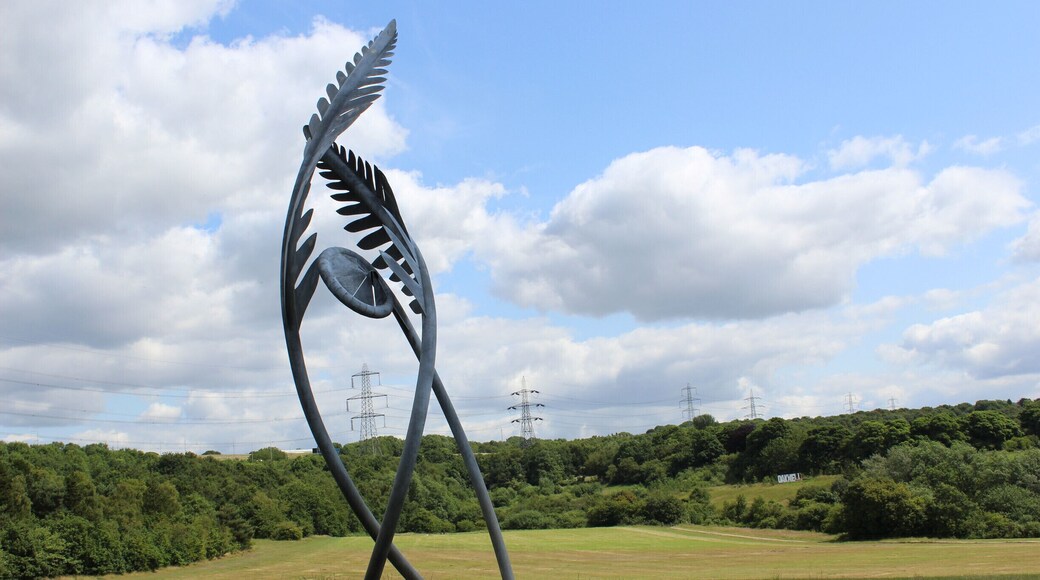 beautiful view over the fields.