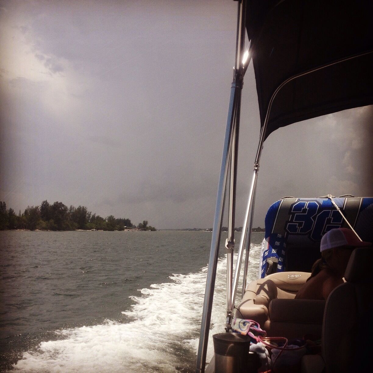 Chased off the river by Florida summer storms. 