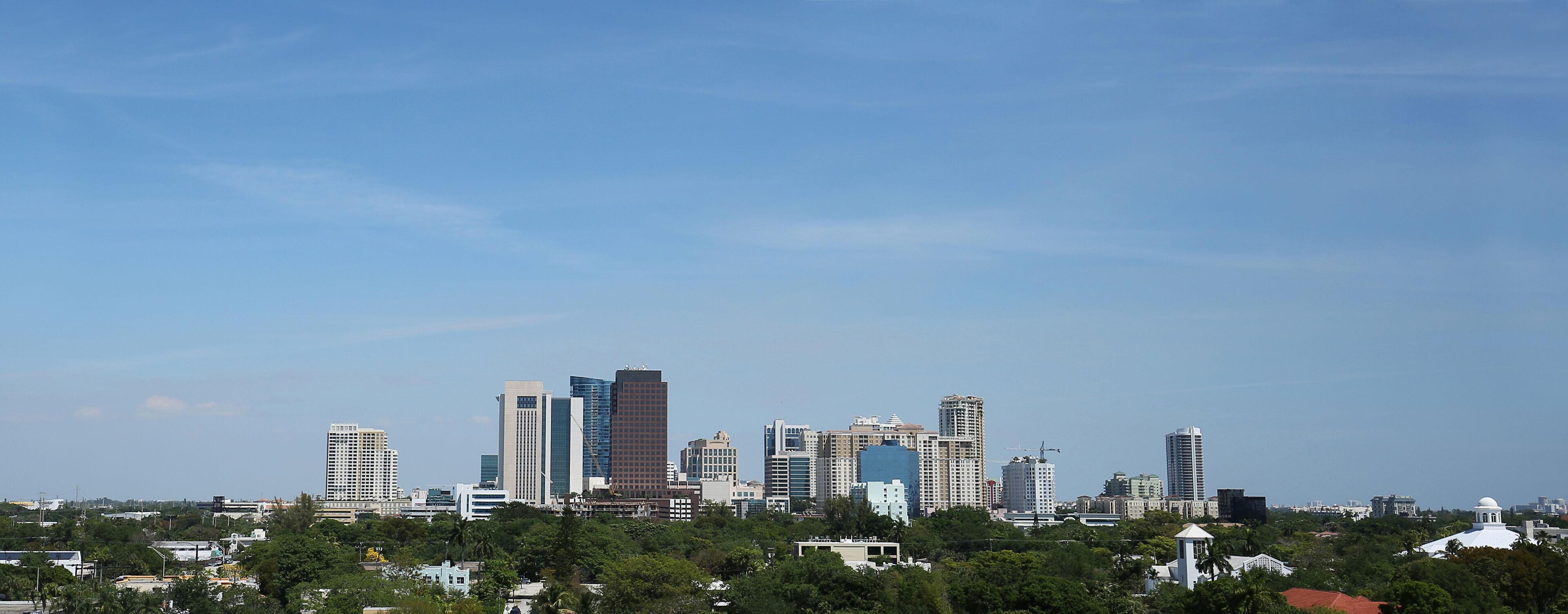 Panoramic view of downtown Fort Lauderdale, Florida