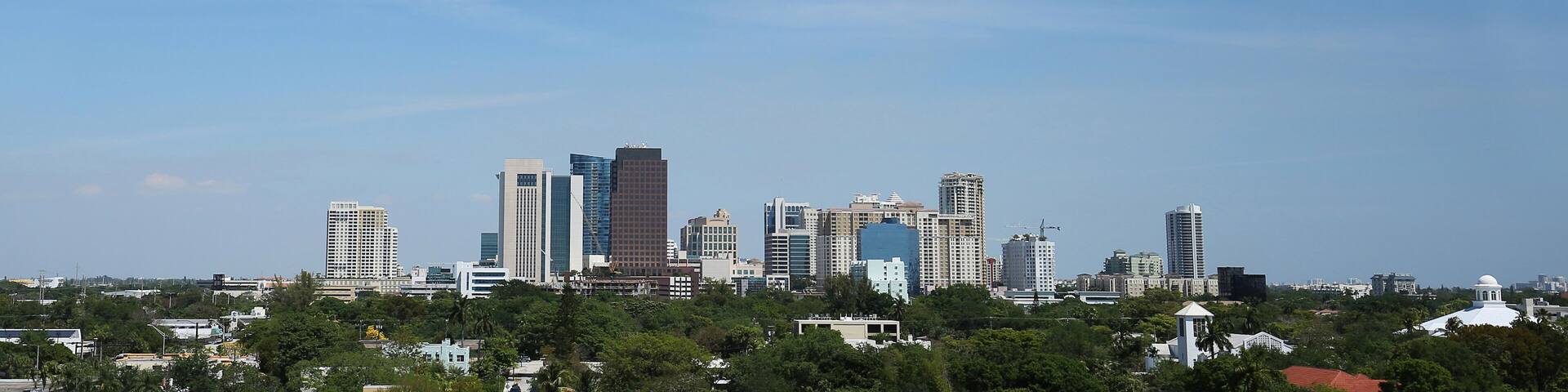 Panoramic view of downtown Fort Lauderdale, Florida