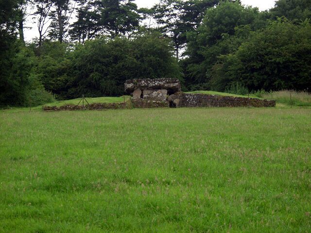 Tinkinswood, Vale of Glamorgan, Wales. This chambered long cairn is covered by an almost rectangular mound. There has been some (poor) restoration work carried out.
