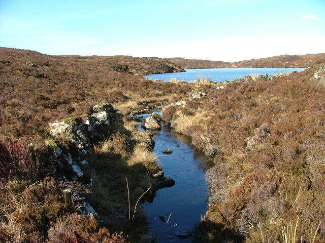 Lon Loch Moihr. Flowing from Loch Mor and eventually to the River Hinnisdal.