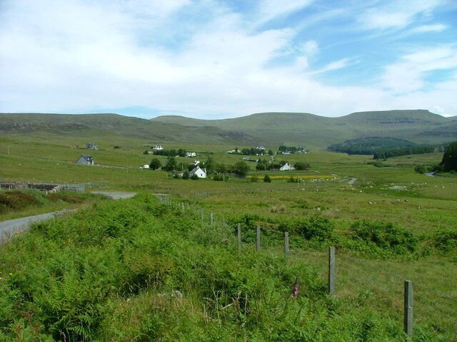 Grazing land Looking down Glen Hinnisdal