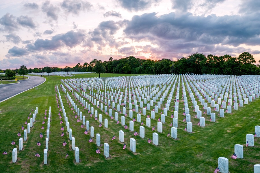 National Cemetery, Mims, Florida, USA. Memorial Weekend 2023