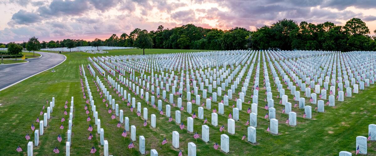 National Cemetery, Mims, Florida, USA. Memorial Weekend 2023