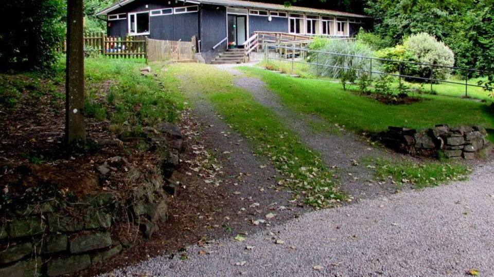 St Peter's Church Hall, Dinas Powys. Set back 15 metres from the south side of St Peter's Church. Link