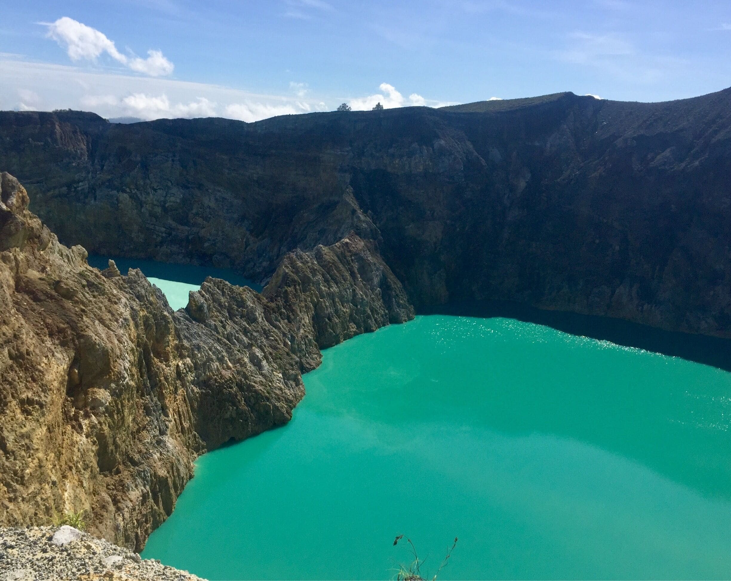 The green volcano lake of Kelimutu, Flores, Indonesia. With 3 craters & 3 lakes with 3 different colours, this is a unique place to visit in the world. #green #lifeatexpedia #indonesia