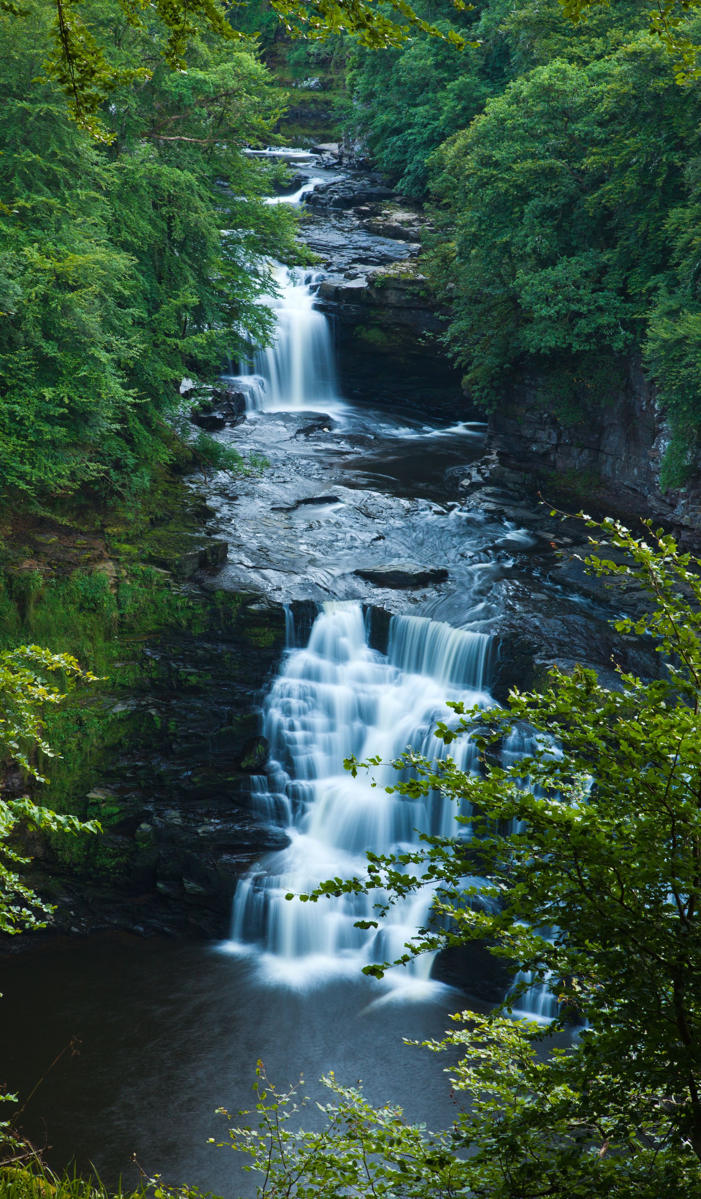 Corra Linn waterfall Clyde Valley