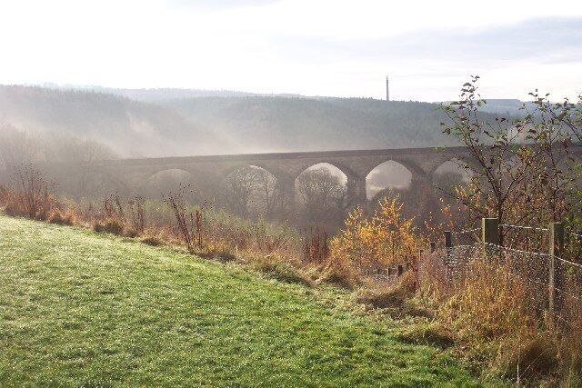 Looking south to Nine Arches Viaduct from Goodshieldhaugh Hill. Part of the Derwent Country Park. A not-so-little gem!