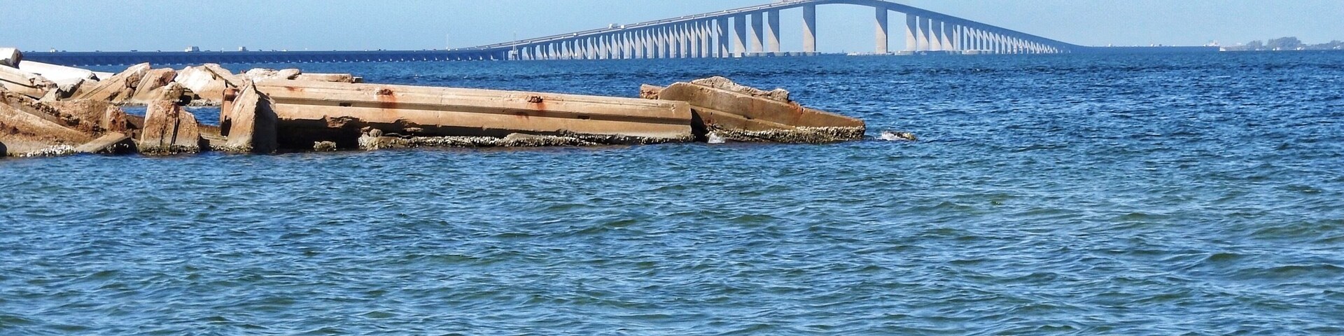 The Bob Graham Sunshine Skyway Bridge, known to locals as the Sunshine Skyway Bridge or more casually the Skyway, is a bridge spanning Tampa Bay, Florida, with a cable-stayed main span, and a total length of 21,877 feet (4.1434 mi; 6.668 km). It is part of Interstate 275 (I-275) and U.S. Route 19 (US 19), connecting St. Petersburg in Pinellas County and Terra Ceia in Manatee County, Florida.
#bridge