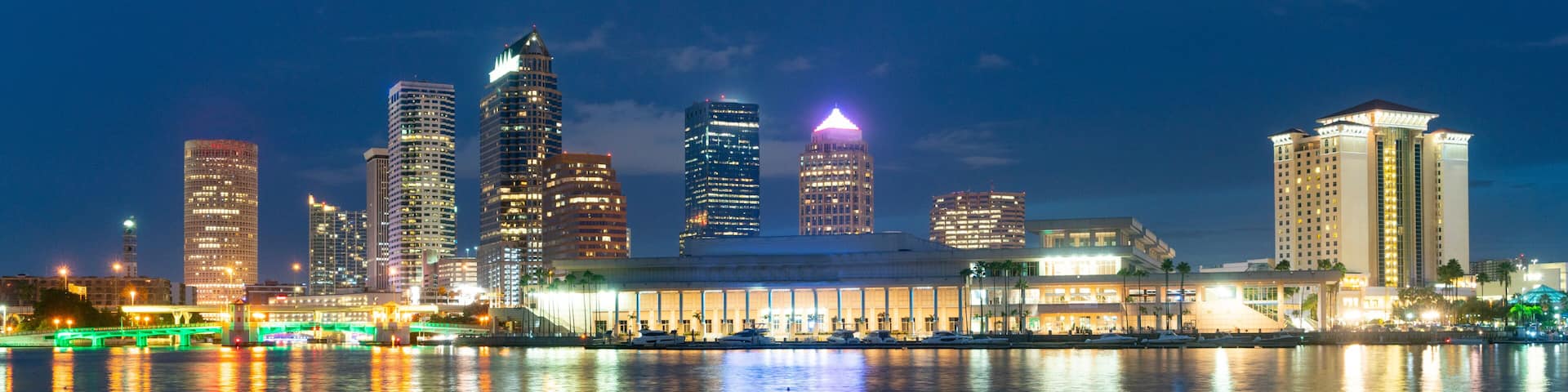 Urban Panoramic Downtwon City Skyline of Tampa Florida
