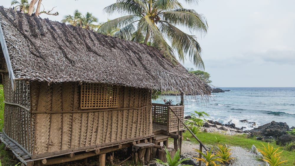 Terter Hot Spring bungalows. Craig cove village,Ambrym island, Malampa prov, Vanuatu.