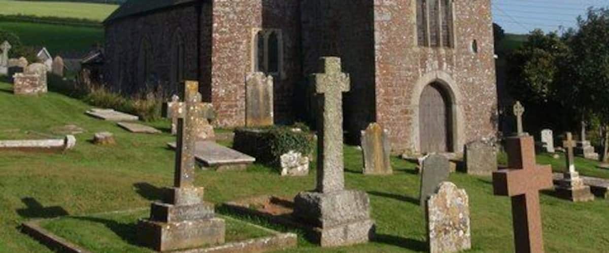 St Mary's church, Ideford. Another view of 349548, from the west side of the churchyard. "Much rebuilt in 1850" (Cherry & Pevsner).