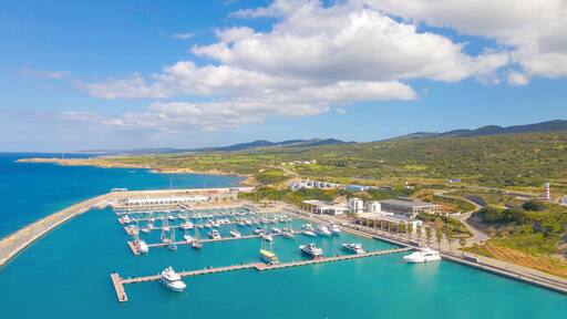 Karpaz gate marina and luxury yachs in Yeni Erenkoy, Northern Cyprus