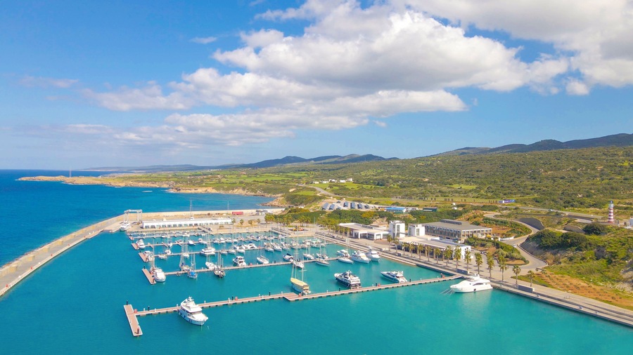 Karpaz gate marina and luxury yachs in Yeni Erenkoy, Northern Cyprus