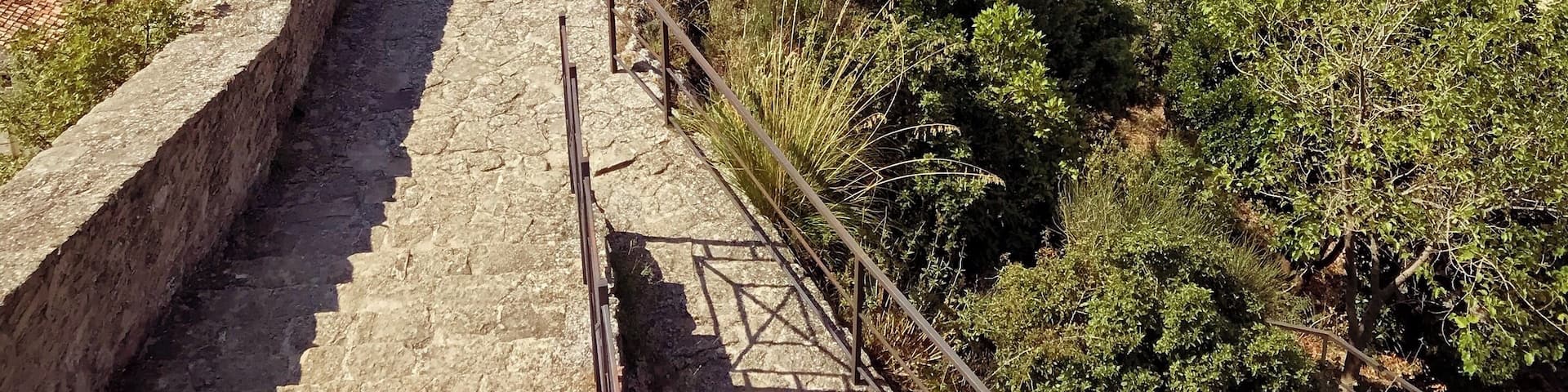 View from the top of the Castle of Roccascalegna.