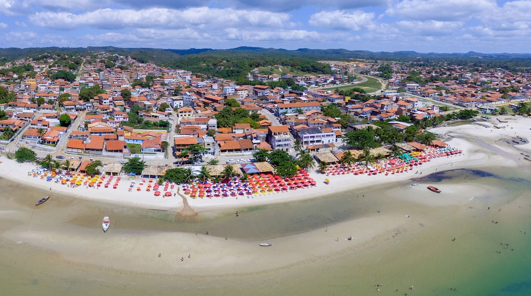 Aerial Panoramic Image of Cabucu Beach, Saubara, Bahia, Brazil