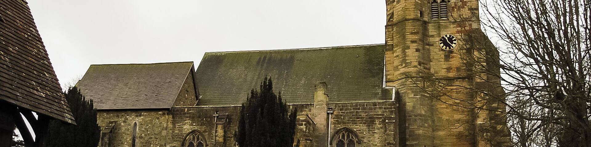 The Church dates from 1060 with a 12th/13th C. nave, and north aisle from 1250 - south aisle is 14th C. The chancel is 12/13th C. and may have had an apse, sedilia and piscina on south side of sanctuary are 13th C. The tower was added in the 15th C. The original timber framed spire was destroyed in the Great Storm of 1987 and was replaced with a steel framed version with chestnut shingles at 165 feet. The font is Norman and was lost for years until found nearby being used as a cattle trough! St Denys' church is well known for its wall paintings which date from 13th C. onwards. They were covered over and only discovered in 1893. There is an impressive 15th C. doom painting with Christ seated on a rainbow with the virgin Mary and St John. The Neville chapel is in the north east corner of the church, named after the Neville branch of the Abergavenny family who were Lords of the Manor from 1450. The church is a Grade I listed building.