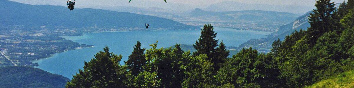 Looking North accross Lake Annecy towards Annecy from Perriere