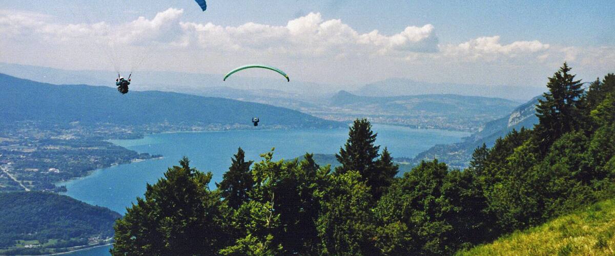 Looking North accross Lake Annecy towards Annecy from Perriere