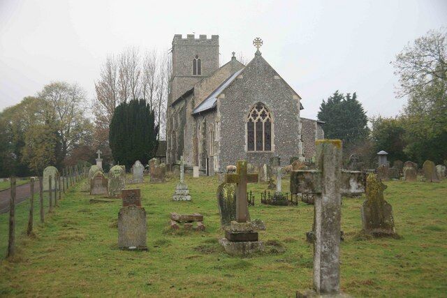 Field Dalling Church The square runs right through the church but as i was slightly to the left i think it should be in this square. Quiet country church from the road.