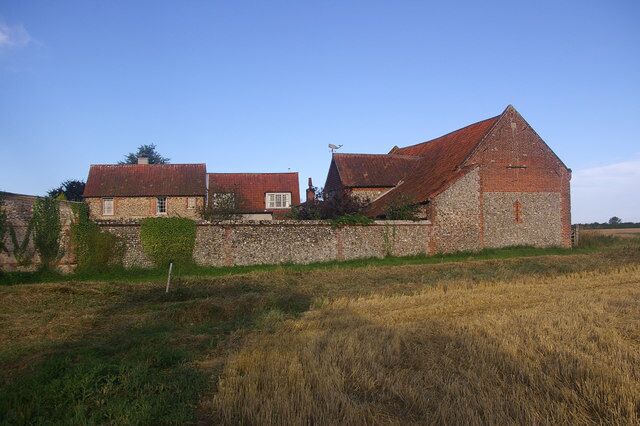 House in Field Dalling. On Holt Road. For close up of weathervane see 1055978.