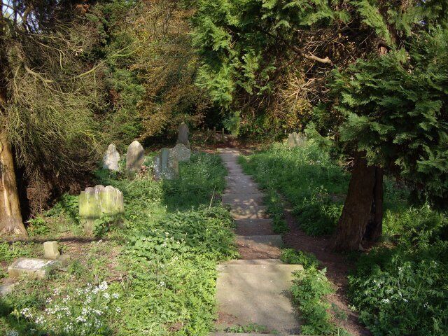 Footpath through cemetery