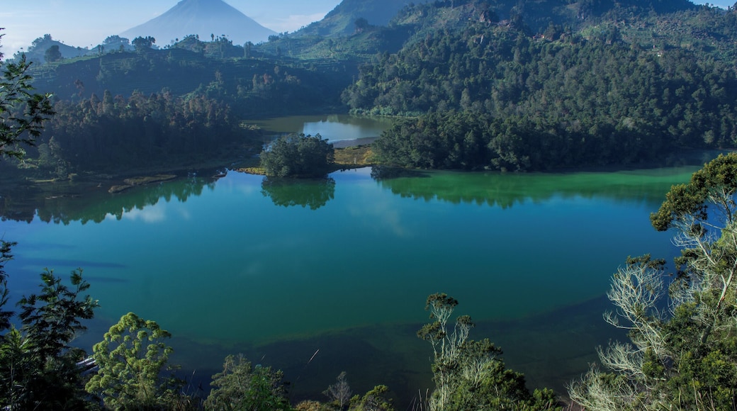 Telaga Warna (Color Lake), one of the travel destination in Dieng Plateau, Central Java, Indonesia.
