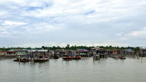 An authentic Chinese fishing village at Kampung Bagan Sungai Lima, Malaysia - Kampung Bagan Sungai Lima is located on the fifth river from the main village of Pulau Ketam
