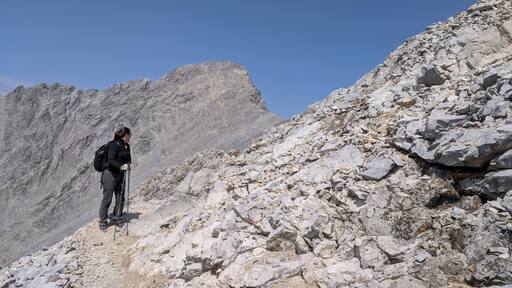 Heading back down Borah Peak, The Top of Idaho! Fighting depression after my marriage ended, I took the day that would have been my 12th wedding anniversary and I made that day about doing something challenging and amazing! #adventure