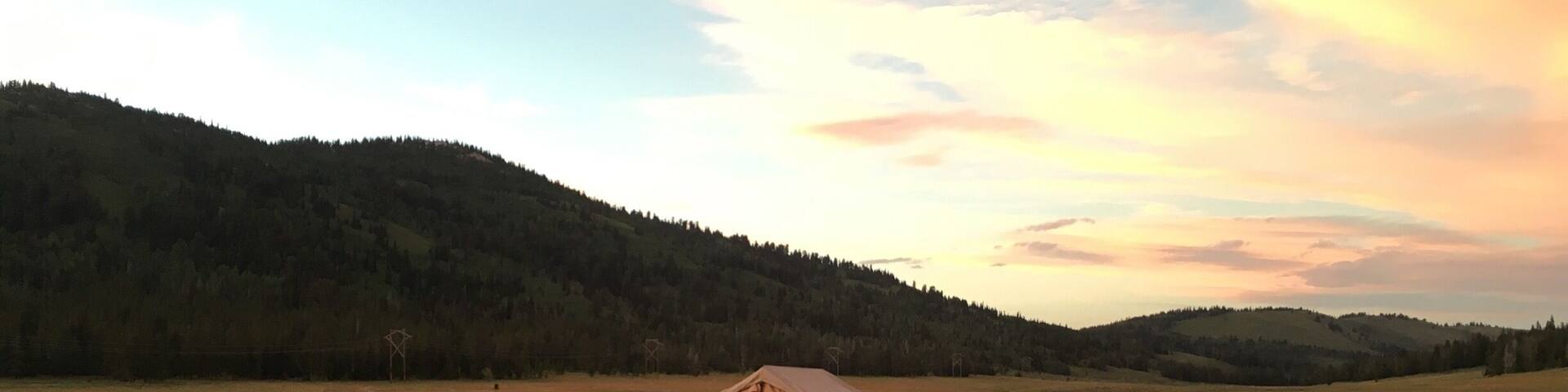 Camping above Bear Lake, Idaho