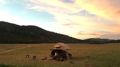 Camping above Bear Lake, Idaho