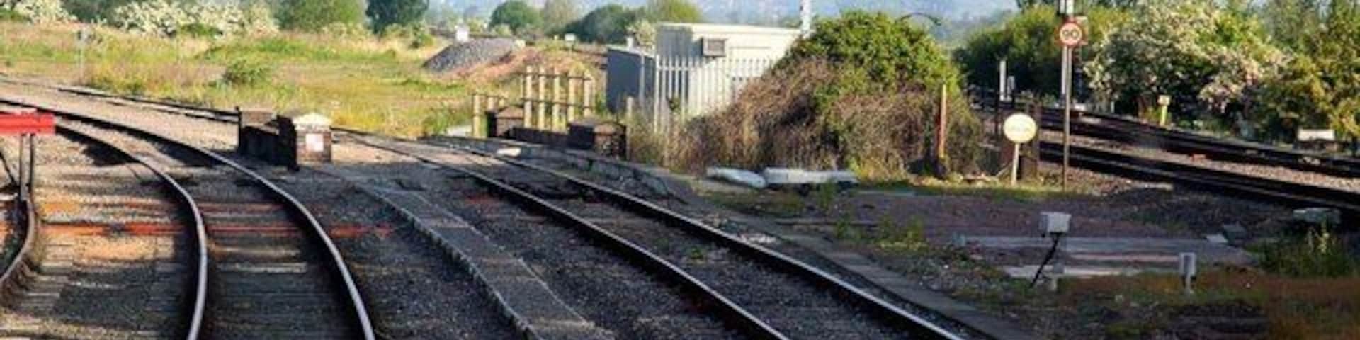 Bridge over the main road at Fenny Compton The Signal Box used to stand in the open area on the right